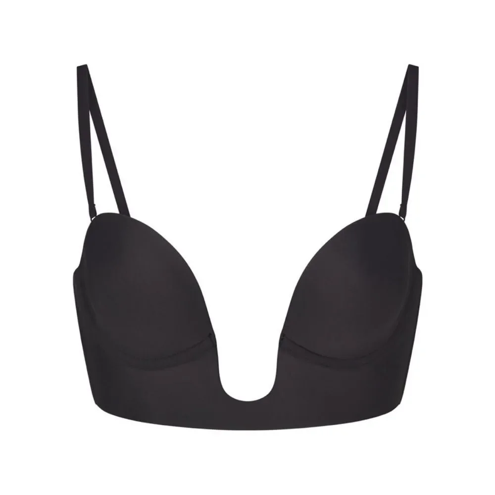 NEW SKIMS DEEP PLUNGE SHAPEWEAR BRA IN BLACK SIZE S - Picture 2 of 14